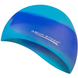 Aqua Speed Swimming Cap for Men, Bathing Cap Multi-Coloured with Storage Bag