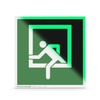 Notausstieg Sign | Aluminium Photoluminescent | Size: 20 x 20