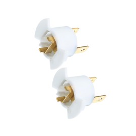 VekAuto Headlight Headlamp Bulb Socket Adapter 33116-SD4-961 for Honda CR-V 2005-2006 Plastic White (Set of 2) Auto Accessories