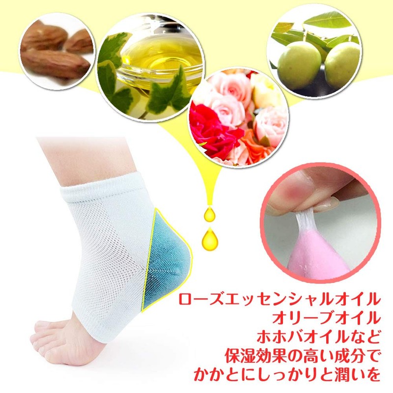 BEATONJAPAN Heel Socks, Moisturizing, Exfoliating Removal, Smooth, Heel Care, Socks,