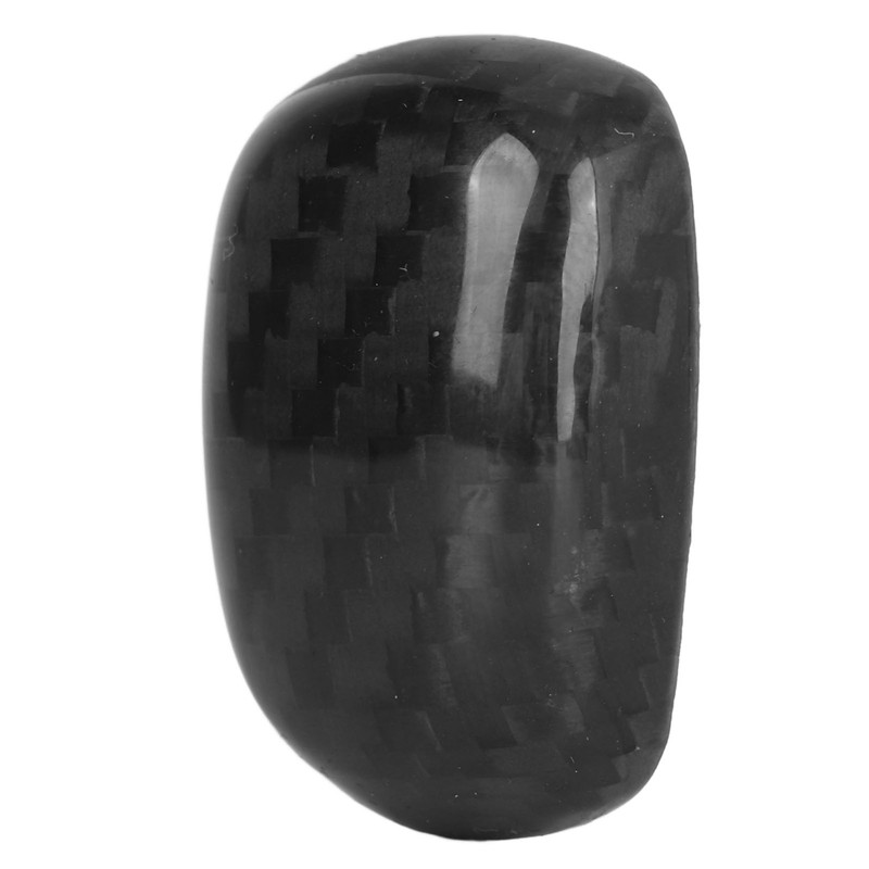 Gear Shift Knob Unlock Button Cover Carbon Fiber Shifter Lever