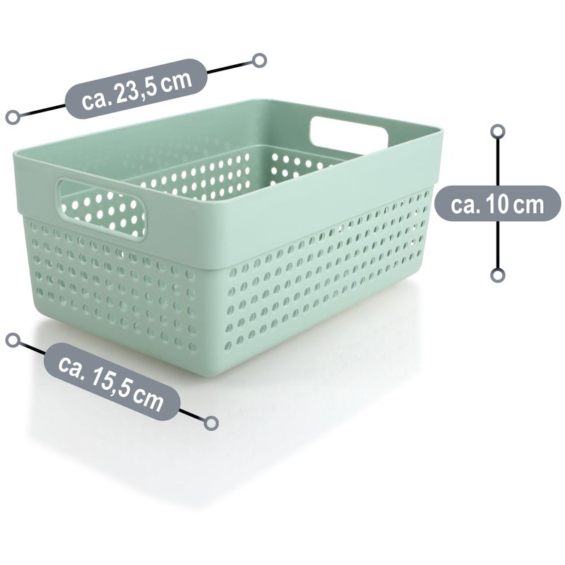 com-four® 4-Piece Storage Basket Set - Decorative Baskets - Plastic