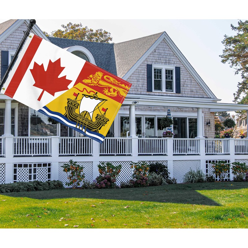3×5 FT Canada New Brunswick Flag, Novel Large 100D Canadian
