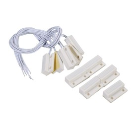 Ymiko Sensores de Puerta y Ventana, 5pcs MC-38 Empotrado Cableado de la Puerta Sensor de Ventana Interruptor magnético Sistema de Alarma para Puertas de, Ventana