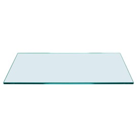 Dulles Glass 6" x 27" Rectangle Floating Glass Shelf - Shelf Only - Tempered - 3/8" Thick - Flat Polished Glass