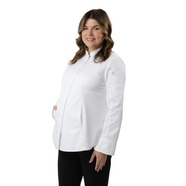 Chef Works Women's Essential Maternity Chef Coat, White, Small