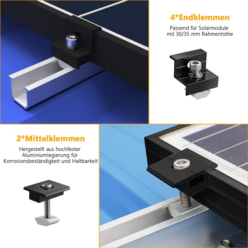 Solar Panel Mount 2 Module Set: Solar Panel Mount Photovoltaic