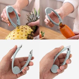 Strawberry Huller Strawberry Stem Remover Picker Fruit and Vegetable Core Remover Blue TPKD100854