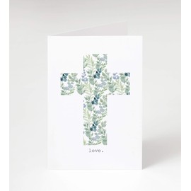 Watercolor Cross Christian Cards Perfect for Thank You, Encouragement, Prayer or Just Because, 25 Blank Cards with Envelopes, Made In The USA