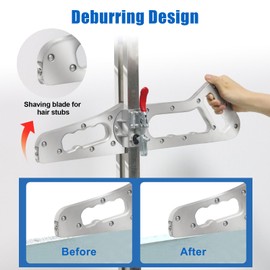 Foldable Drywall Cutting Tool, Hand Push Gypsum Drywall Cutter with Aluminum Alloy, 1.5 to 61cm Blade Adjustable Gypsum Board Cutter with 6pcs Spare Blades