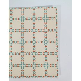 World Model Dollhouse Tile Flooring Sheet Cream Blue/Gray Red 1:12 Scale Break Off Pieces