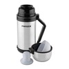 Pioneer Vacuum Insulated Leakproof Flask with 2 Cups and Retractable