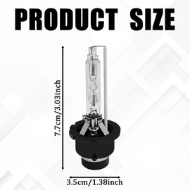 SamWinGear D2S Hid Headlight Bulbs 2PCS 35W Super Bright Bulbs, D2S Headlight Bulb D3S HID Car Original Replacement Lights 12V High Beam Low Beam Xenon Bulbs with Metal Stents Base (D2S White)