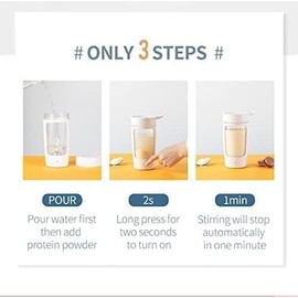 Shop-UP! Shop-UP! Portable Protein Shaker and Blender, Smoothies, Refillable, other colors (White)