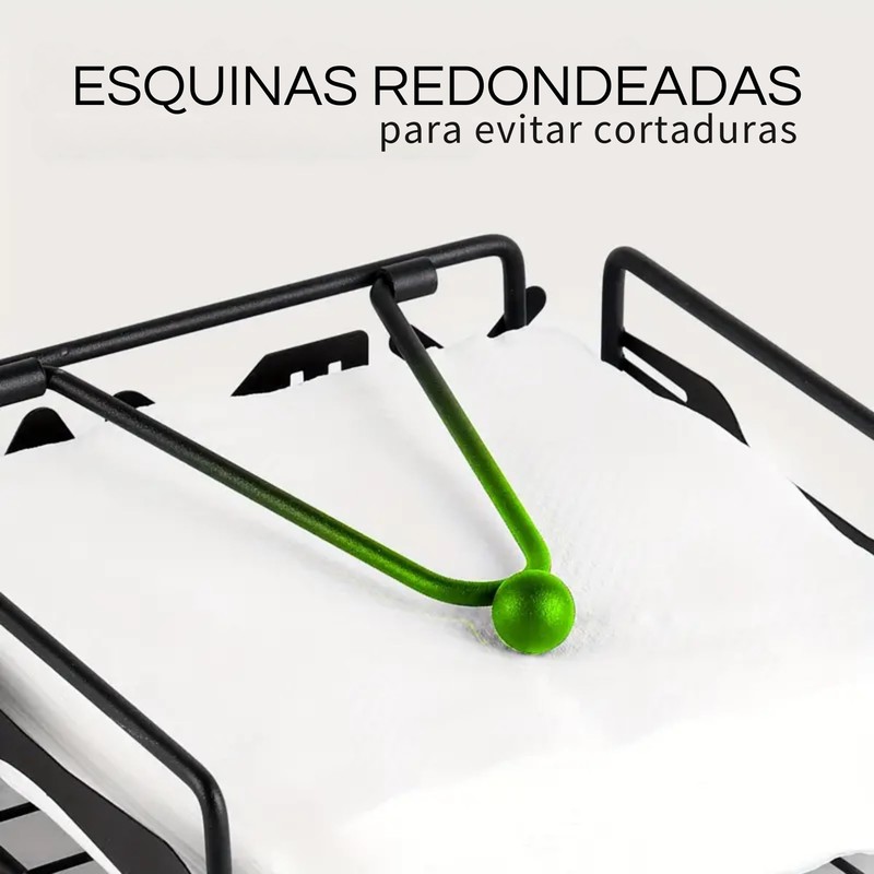 Servilletero De Metal Cuadrado Elegante Y Resistente