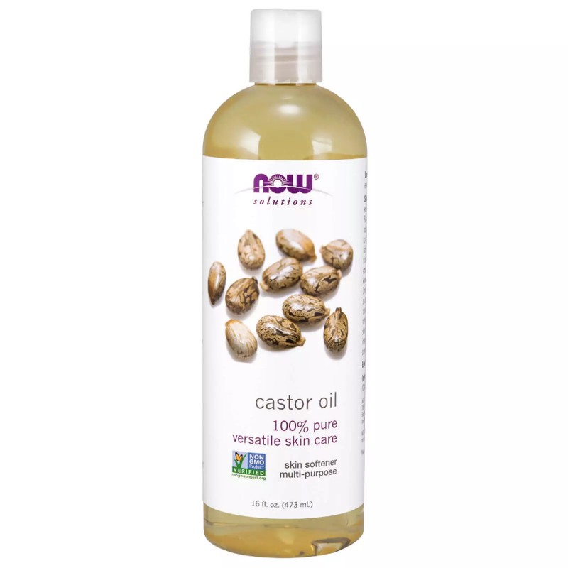3 x NOW Castor Oil 16 fl oz