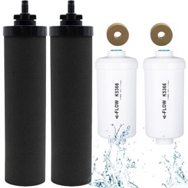 Water Filter Replacement for Berkey, Gravity Water filtration System Refill for BB9-2 Black Filters & PF-2 Fluoride Filters Compatible with Berkey Light/Crown/Imperial/Big/Travel/Royal Series