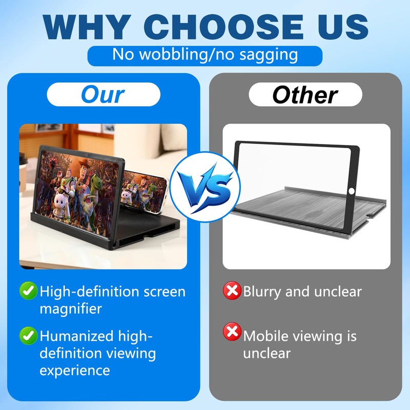 Big Screen Phone Magnifier, 2026 New 3D HD Screen Expander,