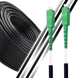 Elfcam Simplex Indoor Outdoor SC/APC to SC/APC Fiber Optic Cable for Orange SFR and Bouygues (10m)