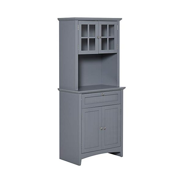 HOMCOM Elegant Buffet with Hutch, Kitchen Pantry Storage Cabinet with