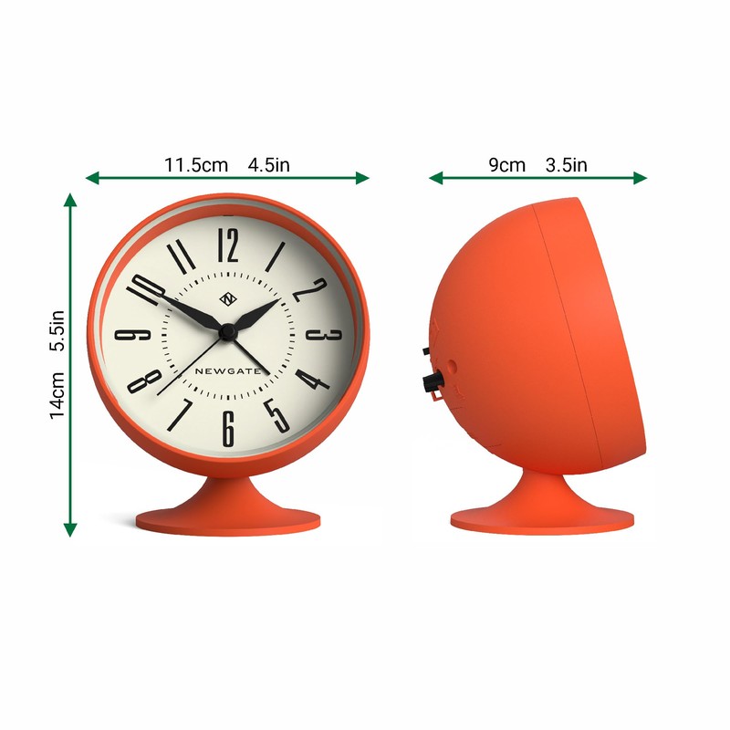 NEWGATE® Spheric Alarm Clock | Iconic Dome Retro Design |