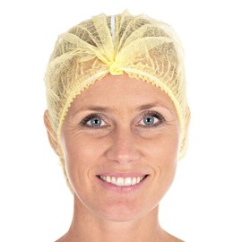 FRANZ MENSCH Hygostar Detect Clip Caps, Detect, Polypropylene, Detectable, Blue, Diameter: 50 cm, Disposable Caps, yellow