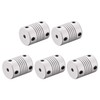 sourcing map 5 Pieces 4 mm to 6 mm Aluminium