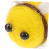 COHEALI 24Pcs Wool Felt Bee Ornaments Adorable Yellow Decorations for
