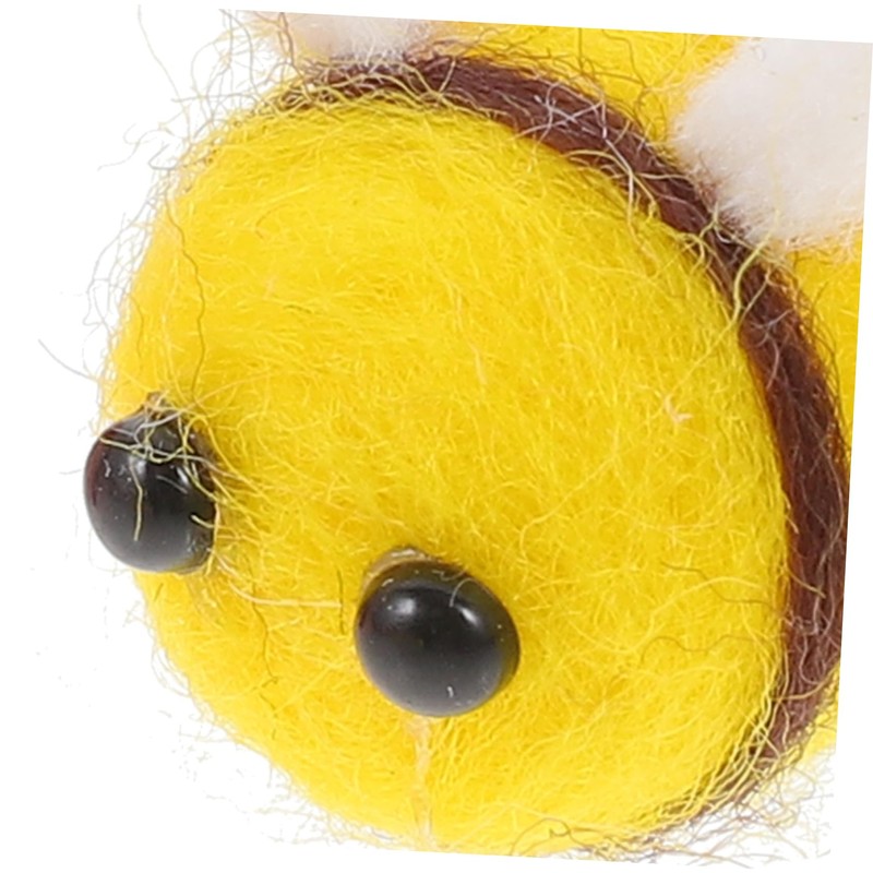 COHEALI 24Pcs Wool Felt Bee Ornaments Adorable Yellow Decorations for