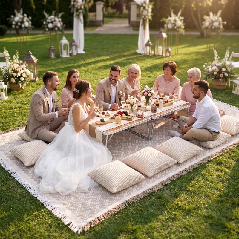 Yiyiring 12 Pcs Extra Large Outdoor Boho Picnic Blanket 91''