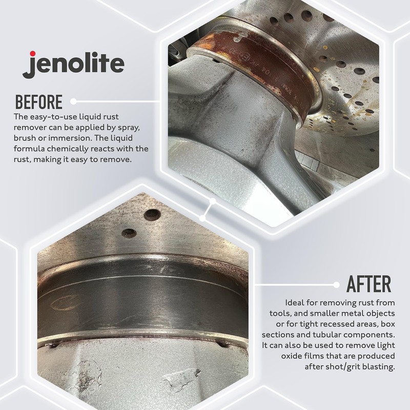 JENOLITE Original Rust Remover for Metal - Fast Acting Liquid