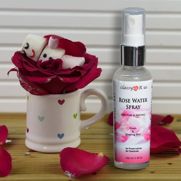 Rose Water Spray 100% Pure & Natural for Fresh and Glowing Skin