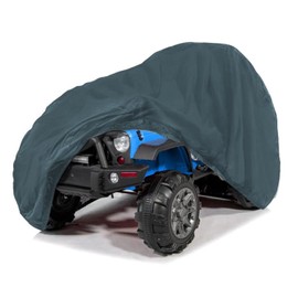 LYBOSH Kids Ride On Toy Car Cover, Large Waterproof Cover for Power Wheels Jeep Truck, Heavy-Duty 600D Waterproof Oxford Fabric, All-Weather Protection Universal Fit Power Wheels Cover Grey