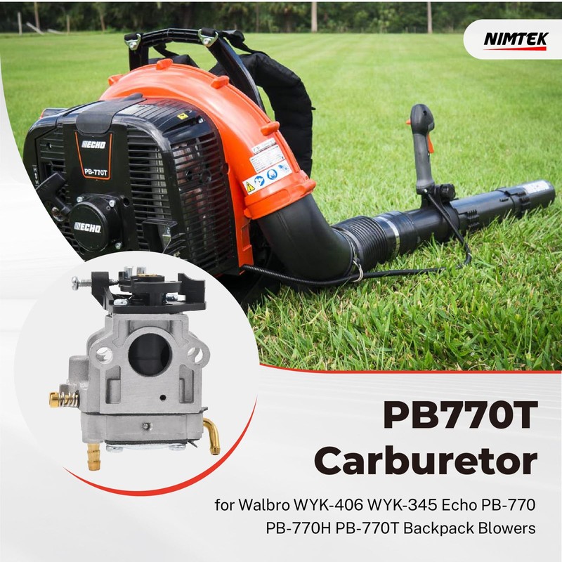 NIMTEK PB770T Carburetor Replaces Walbro WYK-406 WYK-345 Echo PB-770 PB-770H