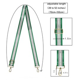 Purse Strap Gold Hardware Replacement Crossbody Bag Strap, Wide Adjustable Shoulder Strap, Multiple Styles Trendy Purse Straps for Messenger Canvas Tote Handbags, 4-Gold Hardware-Blue red-20,