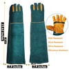 FelRelWel Animal Handling Gloves,23.6" Long Sleeves Gauntlet,Safety Work Glove, Cowhide