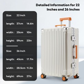 22 inch carry on luggage suitcase locks tsa approved Hardside Lightweight Suitcase with Cup Holder TSA Lock Carry On Luggage with USB Port Phone Holder suitcases with 360° 8 Double Spinner Wheels