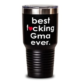 ODDITEES Funny Gma Tumbler B3st F-cking Gma Ever 30oz Stainless Steel Black