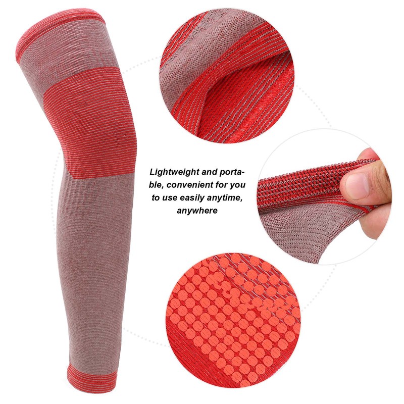 2pcs Compression Knee Brace Breathable Warm Natural Heating Lightweight Portable