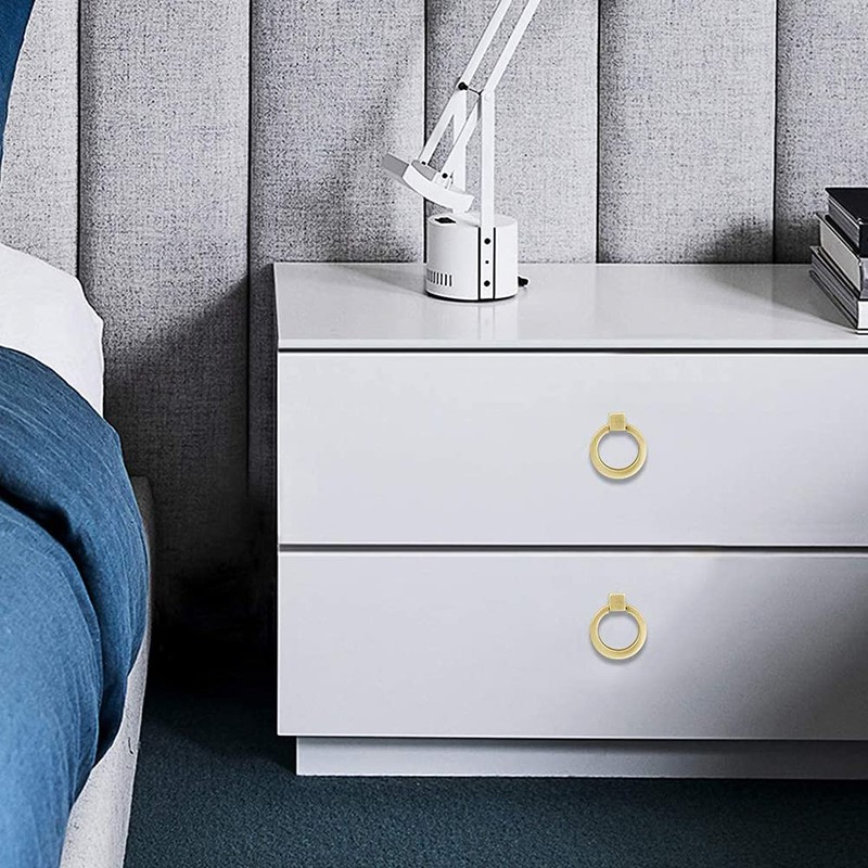 Cabinet Knobs, Metal Ring Pull Handles, Hardware Drawer Pulls Rings