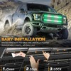 XRIDONSEN 2PCS 30 inch Green White Grill Emergency Lights Strip