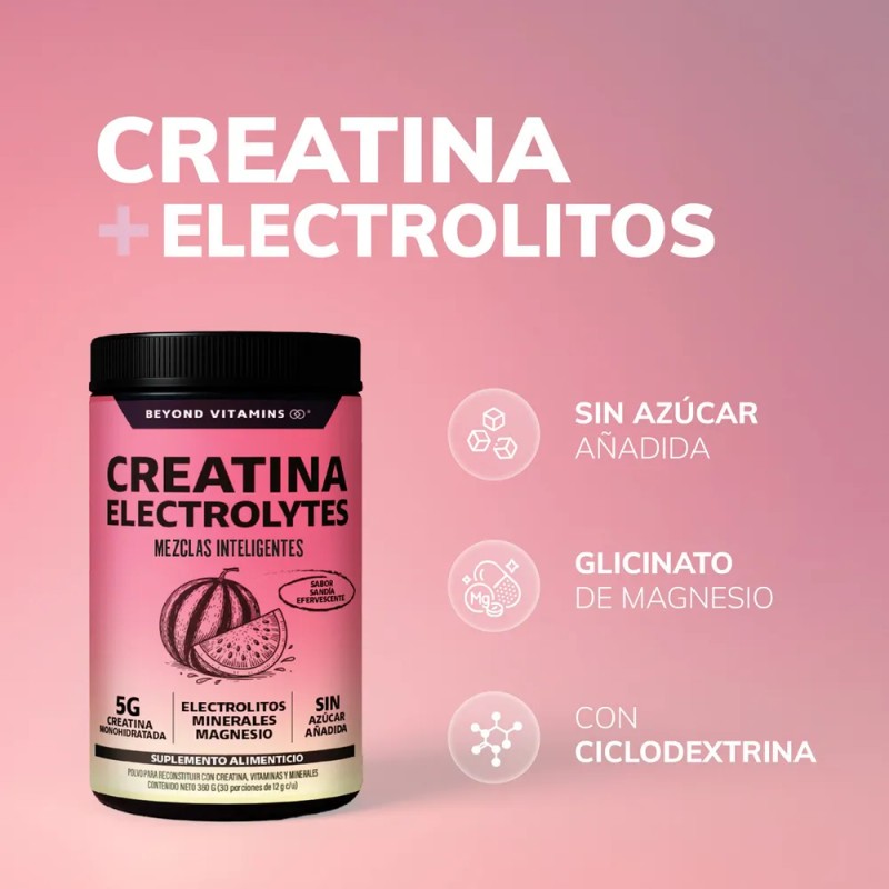 Creatina Monohidratada en Polvo con Electrolitos y Ciclodextrina | Pre