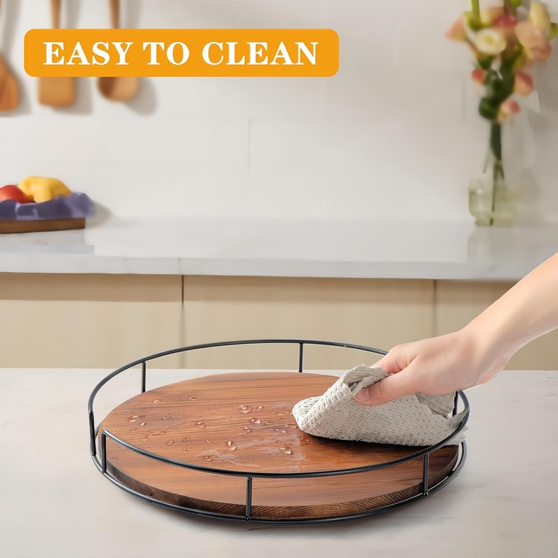 FeBohao Lazy Susan Turntable Spice Rack Organiser Rotating Display Stand