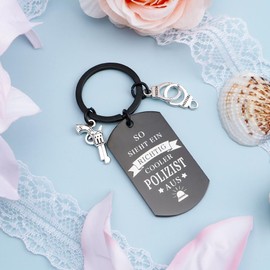 kEUkunHA Police Officer Gift Small Christmas Gifts Valentine's Day New Year Gifts Thank You Birthday Retirement Easter Gifts Thank You Gifts for Police Officer Police Keyring