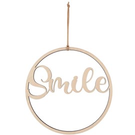 Spruchreif Decorative Loop, Wooden Decorative Hanger, Wall Decoration, Door Wreath, Hoop, Decorative Loop with Lettering, Loop in Heart Shape, Decorative Loop Dried Flowers, Decorative Lettering