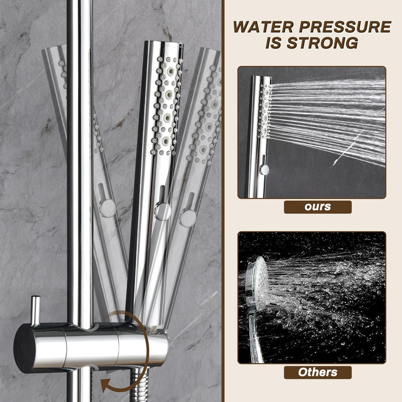 Tomfaucet Shower Slide Bar System, 35.4 Inch Shower Slide Bar