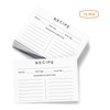 75 Recipe Cards 4x6inch Double Sided Thick Card Stock Fit