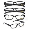LUFF 4PACK Anti-Blue-Light Reading Glasses - Fashion HD Reader,Reduce Eyestrain