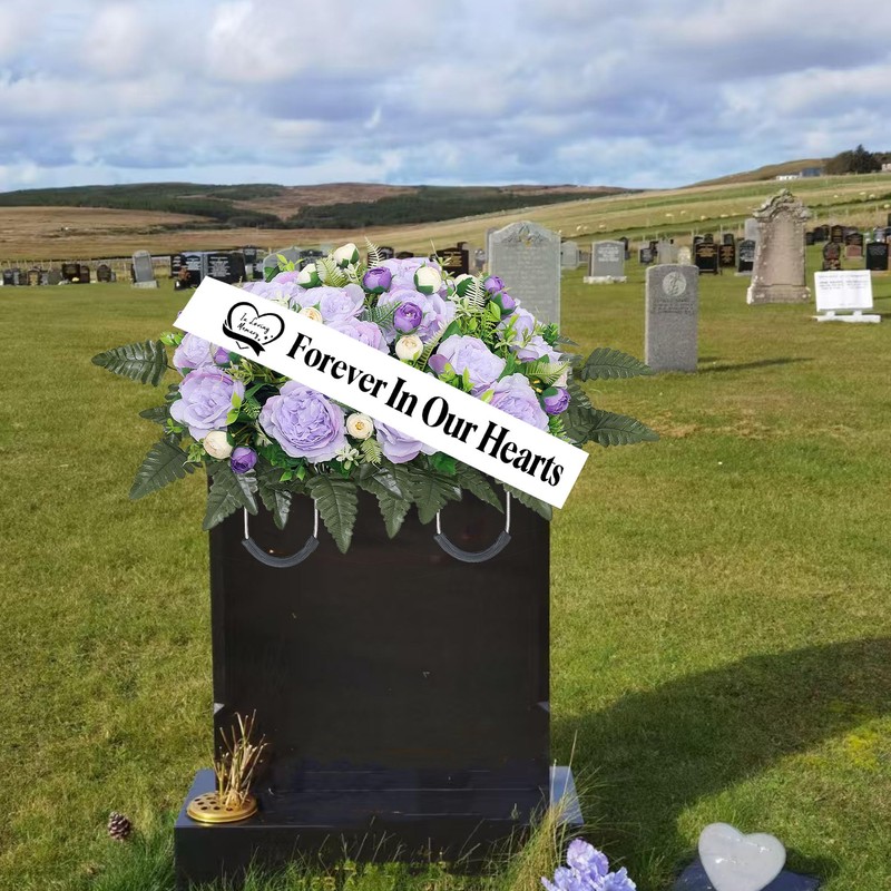 Funeral Sash Memorial Wreath Sash Funeral Ribbon for Wreaths Caskets