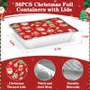ZMLM Christmas Foil Containers with Lids: 36 PCS Rectangular Foil